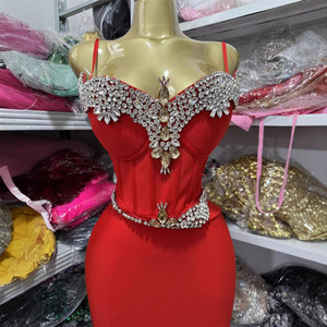 <span class=keywords><strong>Robe</strong></span> de soirée moulante sexy à bretelles, nouvelle collection printemps 2026, sept couleurs, perlage à la main, luxe, <span class=keywords><strong>rouge</strong></span>, sans manches - Product Image 5