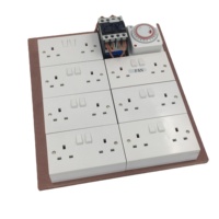 Hidroponik papan kontaktor 12/14 cara, lampu tumbuh pengontrol Timer relai UK MDF