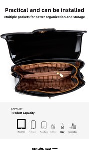 Borsa a <span class=keywords><strong>Tracolla</strong></span> <span class=keywords><strong>Mini</strong></span> in Pelle PU Personalizzata per Donna, Impermeabile, Monocolore, Stile Vintage, Autunno 2025 - Product Image 3