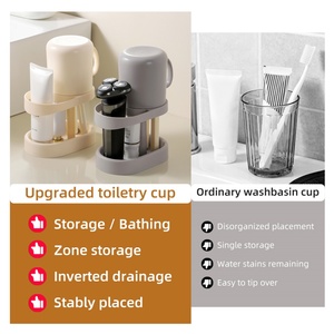 Creative Bathroom Mouthwash Cup Dormitory Toothbrush Holder Set <b>Brushing</b> Tooth Cup Holder Combination - Product Image 5
