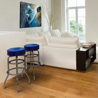 Siège standard classique de haute qualité Chrome pivotant Double anneau tabouret de bar dos nu en gros