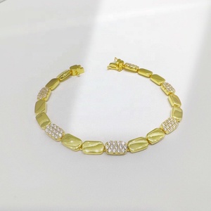 กำไลข้อมือเงินแท้ 925 ชุบทอง 18k ประดับเพชรโมอิสซาไนต์และเพทาย 14k ดีไซน์หรูหราทันสมัย ขายส่งสำหรับผู้หญิง - Product Image 2