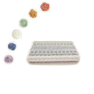 Healthymate, amatista natural, turmalina, cristal, rayos FIR, masaje de calefacción para dormir mejor, objetivos, almohada de aplicación para la cabeza - Product Image 4