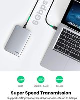 Boîtier de disque dur USB C UGREEN pour SSD/HDD SATA 2,5 pouces, adaptateur USB C vers SATA en aluminium, USB 3.1 Gen 2, prise en charge UASP SATA III