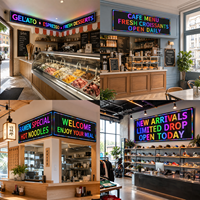 Letrero Publicitario para Tiendas con Pantalla LED Impermeable, Control de Aplicaciones para Reproducción de Video en Bucle, Personalizable