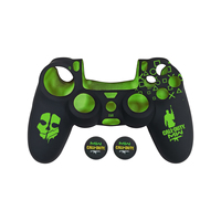 Coque en silicone souple gravée au laser de qualité supérieure, 2 pièces, protection anti-poussière pour manettes, motif vibrant pour manette PS4 DualSense