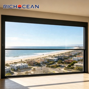Fenêtres coulissantes verticales en aluminium imperméables sur mesure RICHOCEAN, fenêtres à double vitrage électriques intelligentes pour villa - Product Image 1