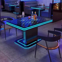 Meubles de bar, station DJ, station de disques en acrylique, table de casino lumineuse à LED, mobilier de salle de bal, mobilier de karaoké, mobilier de boîte de nuit