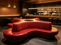 Mobilier de restaurant commercial OEM, ensemble de canapés en cuir pour restaurant, banquette de restaurant solide, design de mobilier complet pour restaurant