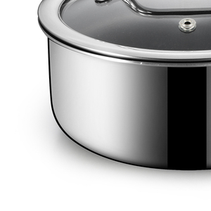 <span class=keywords><strong>Casserole</strong></span> légère et écologique <span class=keywords><strong>sans</strong></span> <span class=keywords><strong>PFOA</strong></span>, 16 cm, 3 plis, en acier inoxydable, avec revêtement antiadhésif gravé - Product Image 4