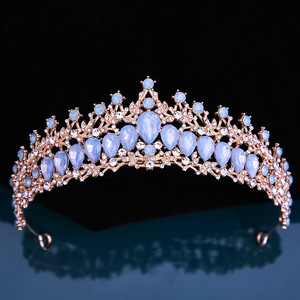 Copricapo di lusso <span class=keywords><strong>per</strong></span> festa da <span class=keywords><strong>sposa</strong></span> diadema da <span class=keywords><strong>sposa</strong></span> principessa <span class=keywords><strong>accessori</strong></span> <span class=keywords><strong>per</strong></span> <span class=keywords><strong>capelli</strong></span> con strass di cristallo <span class=keywords><strong>sposa</strong></span> corona rosa opale - Product Image 4