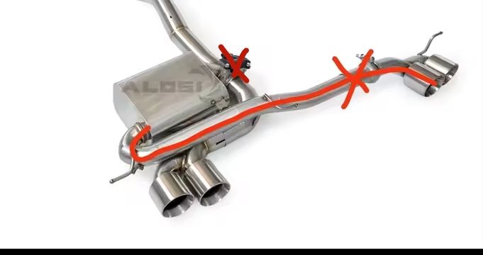 Nessuna valvola alla sezione di coda