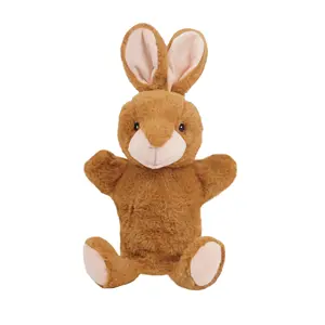 Venta caliente divertido conejo peluche <span class=keywords><strong>conejito</strong></span> marionetas suave Pascua educativo Animal mano marionetas - Product Image 1