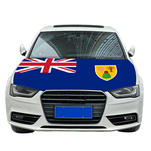2026 Islas Turcas y Caicos cubierta de capó de coche bandera cubierta de motor de coche bandera al por mayor tela elástica personalizada venta directa de fábrica - Product Image 6