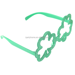 Party Decorations Shamrock Ireland <span class=keywords><strong>St.</strong></span> <span class=keywords><strong>Patrick</strong></span>'<span class=keywords><strong>S</strong></span> Glasses With Glitter - Product Image 2