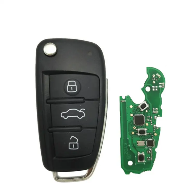 Автомобильный дистанционный ключ для Audi Q7 FCCID 8E0837220AF 868 мГц 8E чип Авто Смарт-управление Замена откидной ключ