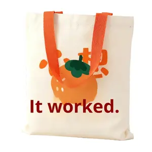 Bolsa de Promoción Publicitaria de <span class=keywords><strong>Lona</strong></span> y Algodón con Logotipo Personalizado, Impresa por Transferencia de Calor, de un Solo Hombro y Portátil - Product Image 1