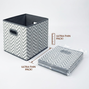 Cajas de tela plegables de 30 cm con asas de plástico, organizadores resistentes para armario y habitación infantil. - Product Image 5
