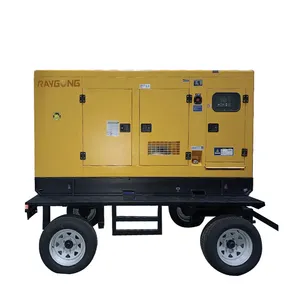 Chinese Richardo WEICHAI ENGINE diesel generator 50 kva 100kva groupe electrogene diesel with trailer