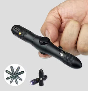 Penna Tattica Multifunzione con Fidget Spinner, Giocattolo Antistress in Metallo per <span class=keywords><strong>Adulti</strong></span>, Allevia Ansia e Stress, Accessorio da Scrivania - Product Image 1