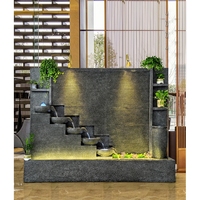 Nouveaux produits jardin marbre granit pierre décoration intérieure maison mur d'eau cascade fontaine