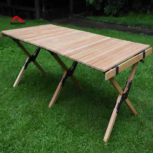 Tavolo da campeggio portatile Naturtravel tavolo da Picnic portatile con borsa per il trasporto e tavolo pieghevole in legno per esterni a bassa altezza