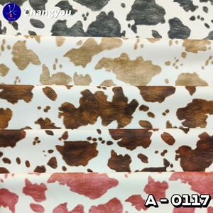 A-0117 Eco-Friendly PU Synthetic Faux Leather Fabric Furry <strong>Cow</strong> <strong>Print</strong> Upholstery Sofa <strong>Car</strong> <strong>Seats</strong> Decorative Crafts Furniture Bags - Product Image 1