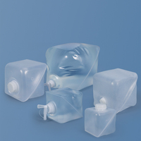 Seau pliable en LDPE de 5L, 10L, 20L avec poignée, étanchéité renforcée, conteneur d'eau translucide pour emballage extérieur – Vente directe usine