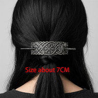 Barrette à cheveux gothique tête de mort, épingle à cheveux viking nœuds celtiques, épingle à cheveux vintage sorcière païenne nordique pour femme