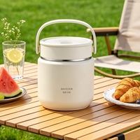 Maxcook 1200ml 316 Edelstahl Isolierter Speisewärmer Behälter Suppen-Thermosflasche Schul-Lunchbox für Warme Mahlzeiten