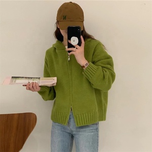 Maglione Cis <span class=keywords><strong>donna</strong></span> autunno e inverno maglione <span class=keywords><strong>con</strong></span> cappuccio di alta qualità cappotto tinta unita <span class=keywords><strong>Cardigan</strong></span> <span class=keywords><strong>Cardigan</strong></span> da <span class=keywords><strong>donna</strong></span> - Product Image 4