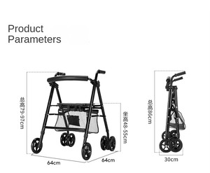 Ayuda portátil para caminar para ancianos, Andador de ayuda para caminar para ancianos, bastón de cuatro patas, ayuda para caminar - Product Image 6