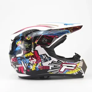 Thời Trang Đề Can An Toàn Motocross Xe Máy Full Face Mũ Bảo Hiểm Với PVC Visor