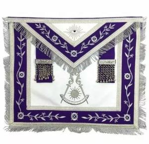 Tablier de maître maçon international fait à la main Tablier maçonnique en cuir brodé Blue Lodge avec fonction magnétique - Product Image 1