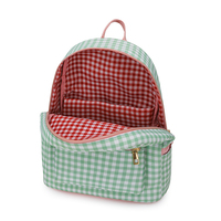 Sac à dos tendance et mignon à carreaux vichy verts pour filles, sacs d'école légers en nylon, sac à dos de voyage quotidien pour adolescentes