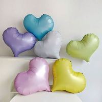 Ballons en aluminium cœur mat blanc/jaune/rose/bleu de 20 pouces pour la vente en gros – 6 couleurs disponibles pour anniversaires, mariages, Saint-Valentin – Prix bas