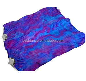 بيستدانس الخيزران طويلة التعادل صبغ الحجاب المشجعين راقصة البطن الرقص الحقيقي الحرير المشجعين الحجاب أوم - Product Image 3