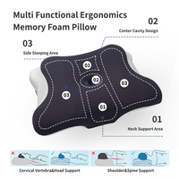 Oreiller en mousse à mémoire de forme JeeBay avec logo personnalisé, correction de l'alignement de la colonne vertébrale, anti-ronflement, hauteur réglable, rafraîchissant, pour un sommeil sain