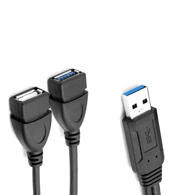3.0 USB a Male to 2XA Female Data & Charging Cable with Copper Conductors