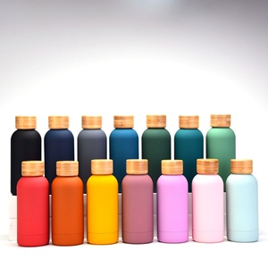18oz Milton Mattschwarze Wasserflasche <span class=keywords><strong>Waterdrop</strong></span> Edelstahl-Trinkflasche mit Holzdeckel - Product Image 2