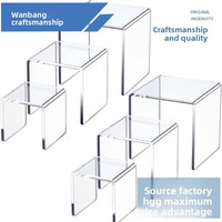 Présentoir en acrylique écologique transparent pour parfums, supports solides pour gobelets en papier, gâteaux, desserts, centres commerciaux