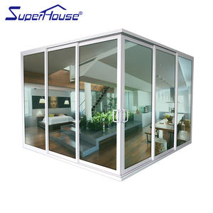 Hurricane NFRC <span class=keywords><strong>NOA</strong></span> AS2047 Revestimiento en polvo estándar Doble vidrio Perfil <span class=keywords><strong>de</strong></span> aluminio Puerta corredera Puertas <span class=keywords><strong>de</strong></span> impacto <span class=keywords><strong>de</strong></span> esquina L personalizadas - Product Image 2