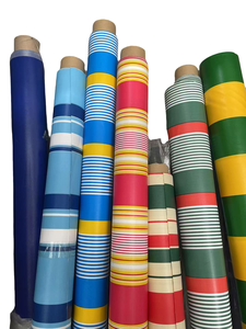 Rouleau de bâche imperméable en PVC multicolore à rayures pour l'extérieur - Product Image 3