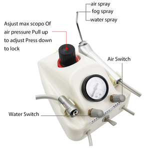 Unit turbin <span class=keywords><strong>Dental</strong></span> portabel kualitas tinggi, bekerja dengan kompresor udara <span class=keywords><strong>3</strong></span> jalan penyuntik 24 lubang - Product Image 2