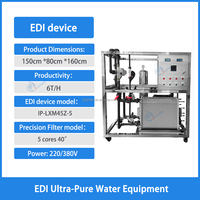 Système de traitement de l'eau chimique JuJin 6 TPH RO pour centrale électrique, équipement d'eau ultra-pure EDI avec PLC et pompe
