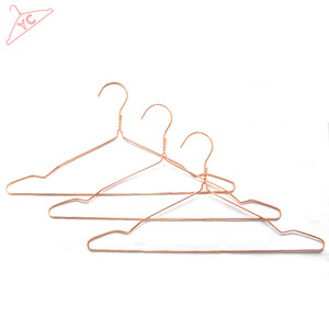 Or <span class=keywords><strong>Rose</strong></span> Cuivre Fil Cintre En Métal Vêtements logo personnalisé avec antirouille matériel - Product Image 4