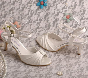 <span class=keywords><strong>Sandalias</strong></span> de boda de 22 colores, zapatos de color blanco - Product Image 4