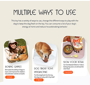 Juguete interactivo para mascotas para perros y gatos, juguete masticable de silicona ecológico, diseño de tuerca, limpiador de dientes transparente, juguete de comida faltante para perros - Product Image 4
