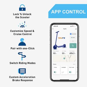 Entrega rápida desde el almacén de la UE Patinete eléctrico plegable para adultos 350W con APP Escooter <span class=keywords><strong>e</strong></span> scooters - Product Image 4
