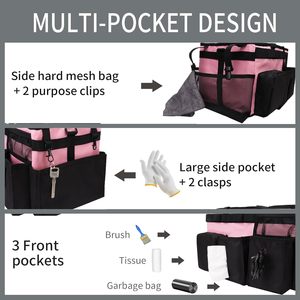 Muestra Gratuita de Suministros para Limpieza, Bolsa Organizadora con Ruedas y Asas para Productos de Limpieza de Autos y Hogar - Product Image 4